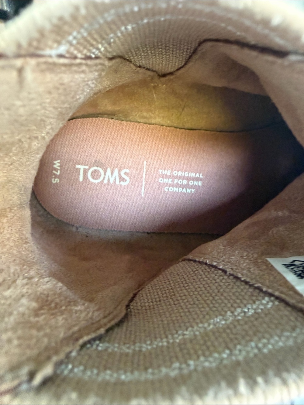 TOMS Cleo Desert Tan Suede Chelsea Boots Sz 7.5 Water Resistant NWOB - Picture 11 of 16